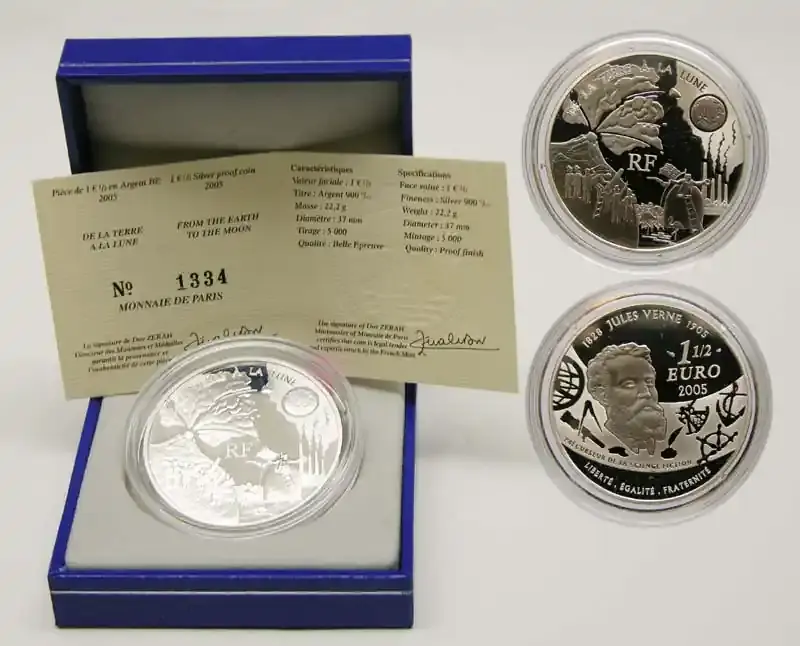 Frankreich 1,5 Euro Von der Erde zum Mond 2005 PP - Top-Preis