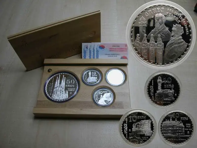 Sonderpreis | Spanien 80 Euro Gaudi 3x 10 Euro + 1x 50 Euro 2002