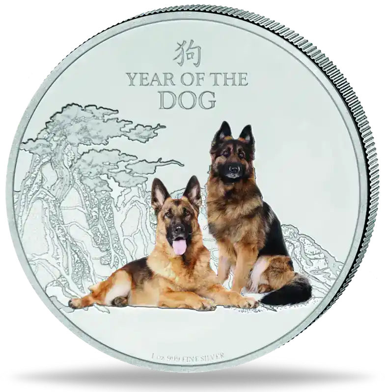 Sale | 2 Dollar Jahr des Hundes – Silber