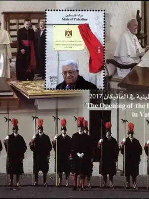 Top-Qualität - Briefmarken 2018 Palästina Palestine Eröffnung der Botschaft im Vatikan Papst Franziskus MNH