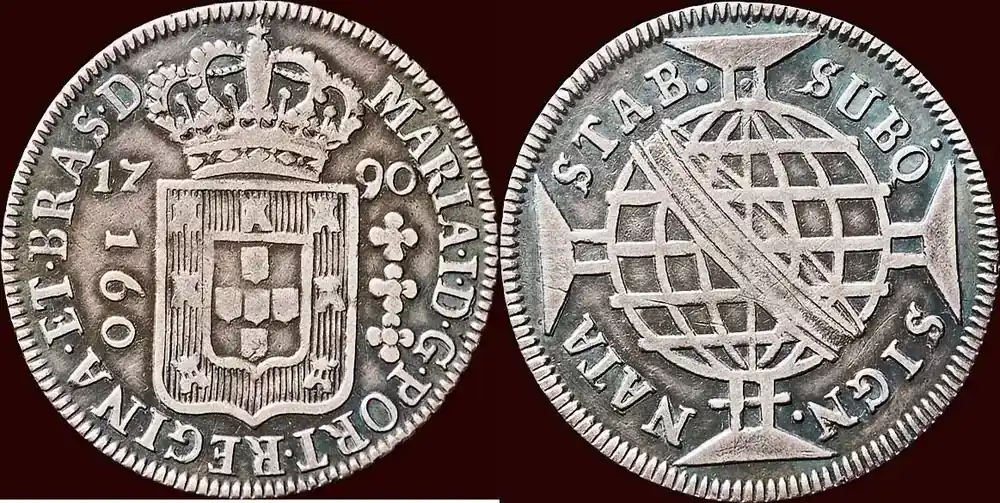 Kundenliebling - 160 Reis BRAZIL – MARIA I, 1786-1799 – 1790, Lisbon ss / ss+