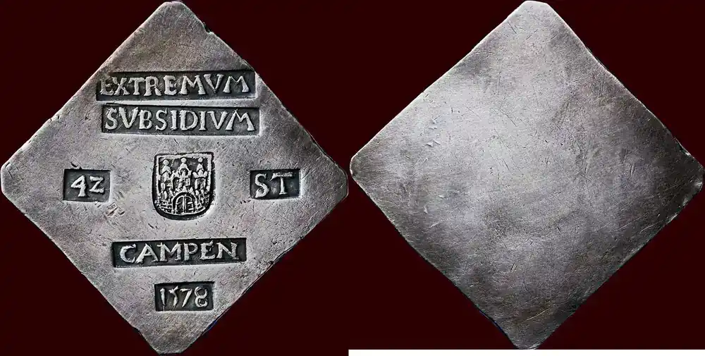 42 stuiver 20 JULI 1578 NOORDELIJKE NEDERLANDEN (NETHERLANDS) – OVERIJSSEL – RIJKSSTAD KAMPEN – BELEG VAN 30 MEI – – Noodrijksdaalder van 1578 (emissi vgl. Künker Auktion 420, collectie Beuth, Lot 1429 (in zfr+ 7.500,- incl. opgeld) - Top bewertet