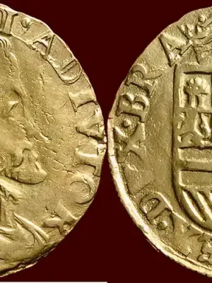 Zertifiziert | Gouden reaal (1560-1573) ZUIDELIJKE NEDERLANDEN (SOUTHERN NETHERLANDS) – HERTOGDOM BRABANT – PHILIPS II, 1555-1598 – ½ z.j. , Antwerpen vgl. Künker Auktion 420, collectie Beuth, Lot 1091 (in zfr+ 3000,– in opgeld)