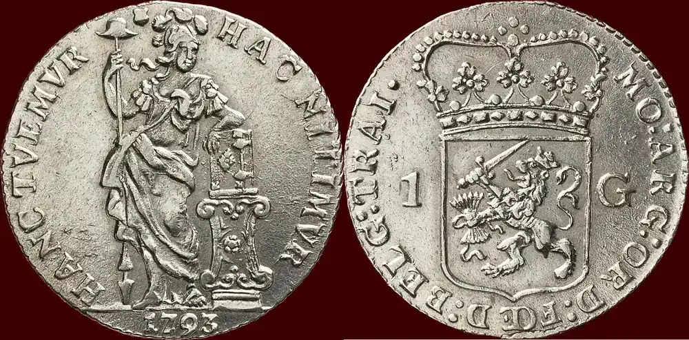Gulden NOORDELIJKE NEDERLANDEN (NETHERLANDS) – REPUBLIEK, 1581-1795 – UTRECHT – 1793, Utrecht vz- / vz | Schnell zugreifen