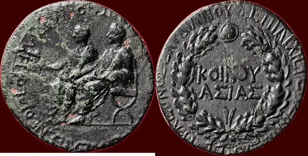 Roman Empire DRUSES & GERMANICUS – LYDIA, SARDES – ALEXANDER, high priest – AE 26, circa 23-26 AD) ss | Expresslieferung