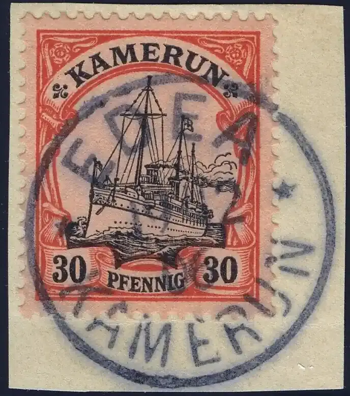 Briefmarken 19 v. Chr. Kamerun 1906 Michel 12 ° Edea 19/12/06 Luxus Briefstück / 116 | Neue Ware