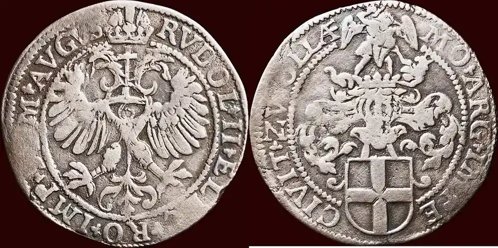 (1591) NOORDELIJKE NEDERLANDEN (NETHERLANDS) – OVERIJSSEL – STAD ZWOLLE – RUDOLF II, 1576-1612 – Gehelmde schelling z.j. zfr- | Super-Preis