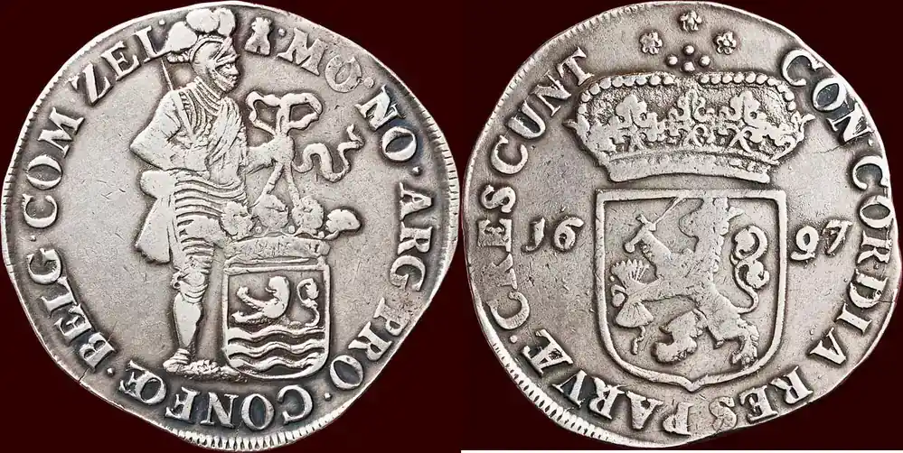 Zilveren dukaat NOORDELIJKE NEDERLANDEN (NETHERLANDS) – REPUBLIEK, 1581-1795 – ZEELAND – 1697/6, Middelburg ss | Sonderaktion