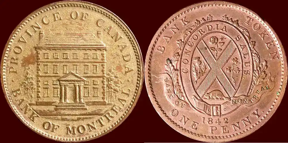 Kundenliebling | 1 penny 1842 LOWER CANADA – VICTORIA, 1837-1901 – BANK OF MONTREAL – Bank token of or 2 sous vz / unz-