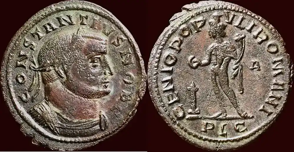 Aktionspreis | Roman Empire (301-303) CONSTANTIUS I CHLORUS as Caesar, 293-305 – BI Follis, Lugdunum ss