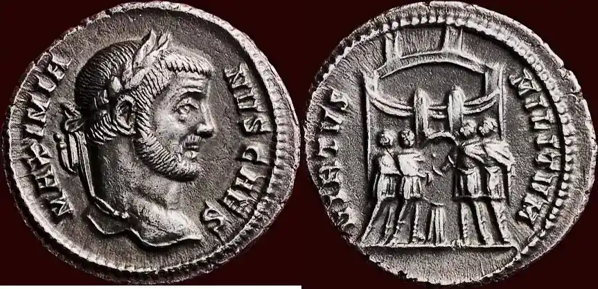 Roman Empire (ca. 294) GALERIUS as Caesar, 293-305 – AR Argenteus, Rome ss / vz | Jetzt erhältlich