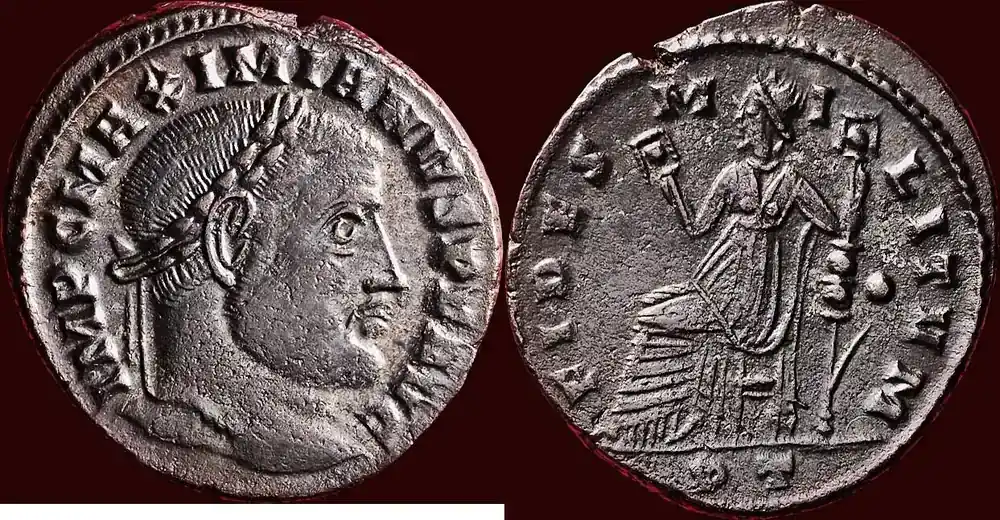 Roman Empire Follis (305-306) GALERIUS, 305-311 – BI Ticinum ss | Neu im Shop