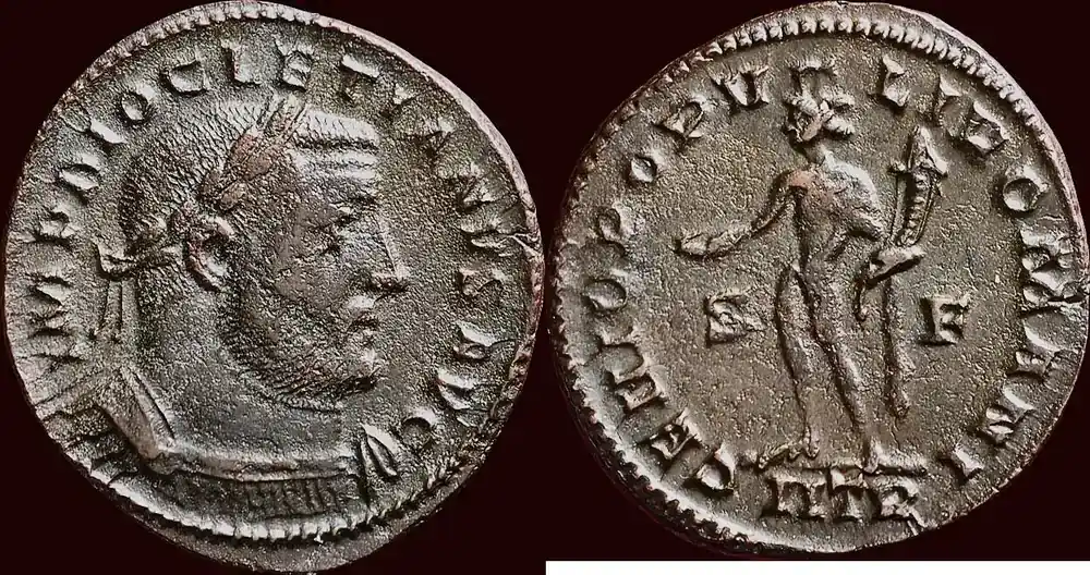 Roman Empire Follis (303-305) DIOCLETIANUS (DIOCLETIAN), 284-305 – BI Treverorum ss | Jetzt neu