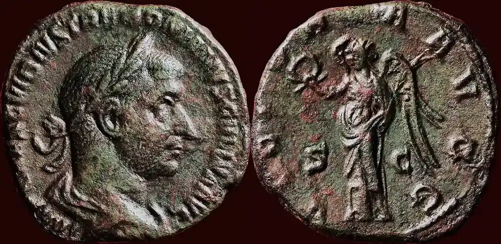 Heute bestellen - Roman Empire AE Sestertius (253) TREBONIANUS GALLUS, 251-253 – Rome ss