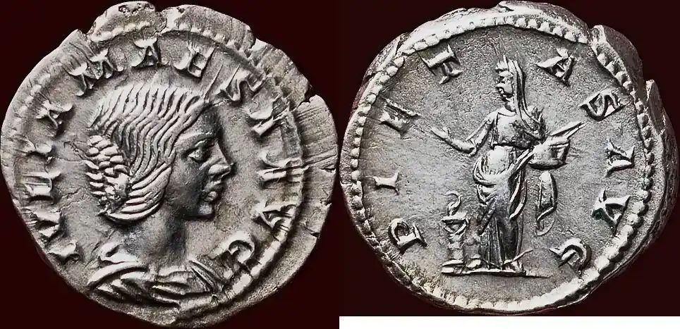 Topseller | Roman Empire AR Denarius (220) JULIA MAESA, grandmother of Elagabalus – Rome vz