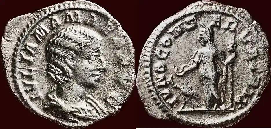 Direkt vom Hersteller | Roman Empire AR Denarius (222) JULIA MAMAEA, mother of Severus Alexander – Rome ss