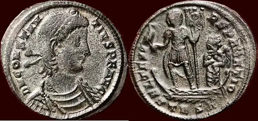 Profi-Qualität - Roman Empire Maiorina (348-349) CONSTANS, 337-350 – BI heavy Thessalonika ss / vz