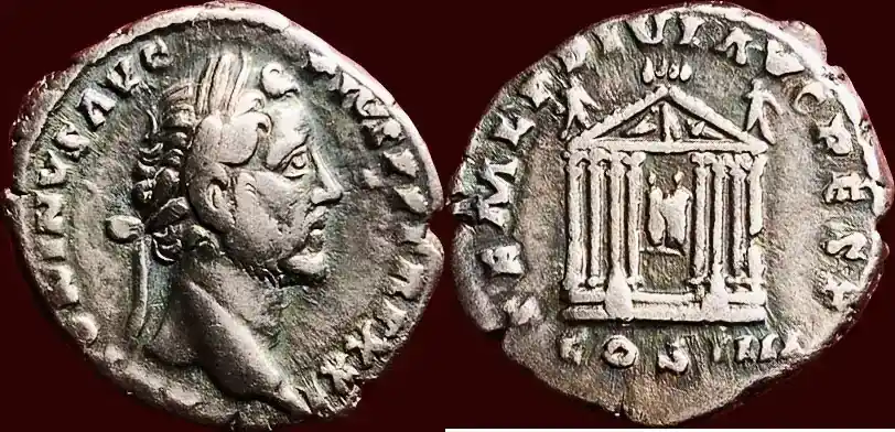 Roman Empire AR Denarius (158-159) ANTONINUS PIUS, 138-161 – Rome ss | Aktionspreis