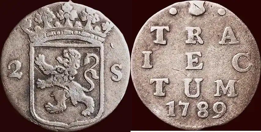 Dubbele wapenstuiver NOORDELIJKE NEDERLANDEN (NETHERLANDS) – REPUBLIEK, 1581-1795 – UTRECHT – 1789, Utrecht s / ss à ss- | Zertifiziert