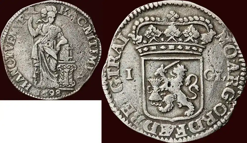 Neu eingetroffen - Gulden NOORDELIJKE NEDERLANDEN (NETHERLANDS) – REPUBLIEK, 1581-1795 – UTRECHT – 1698, Utrecht s / ss à ss-