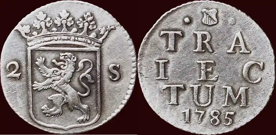 Nur für kurze Zeit | Dubbele wapenstuiver NOORDELIJKE NEDERLANDEN (NETHERLANDS) – REPUBLIEK, 1581-1795 – UTRECHT – 1785, Utrecht ss / vz