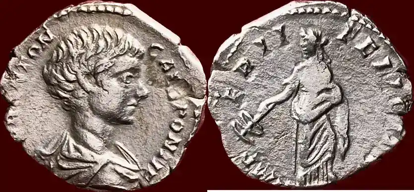 Nur solange der Vorrat reicht | Roman Empire (198) CARACALLA as Caesar, 195-198 – AR Denarius, Rome ss / ss-
