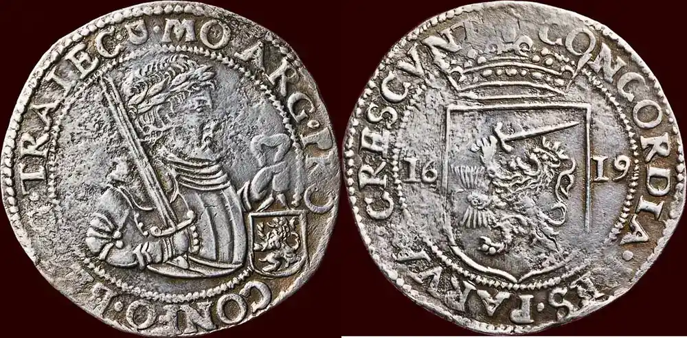 ½ Nederlandse rijksdaalder NOORDELIJKE NEDERLANDEN (NETHERLANDS) – REPUBLIEK, 1581-1795 – UTRECHT – 1619, Utrecht ss - Qualitätsprodukt
