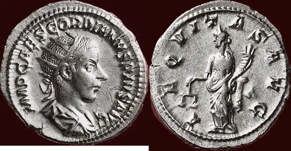 Nur noch wenige | Roman Empire AR Antoninianus (March-May 240) GORDIANUS (GORDIAN) III, 238-244 – Rome ss / xf à ss+