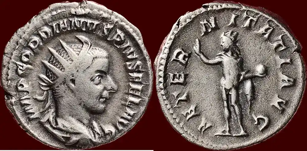 Jetzt erhältlich - Roman Empire AR Antoninianus (241-243) GORDIANUS (GORDIAN) III, 238-244 – Rome vf-/vf