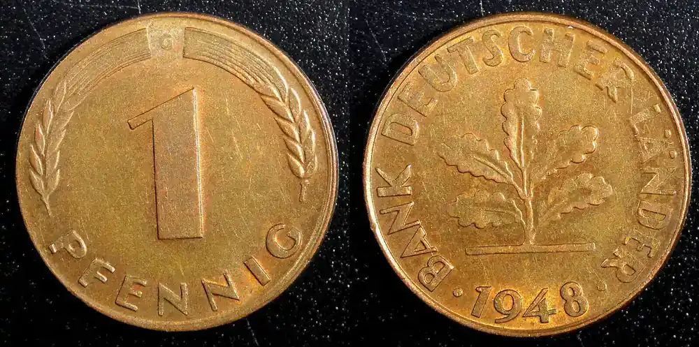 1 Pfennig Germany – Federal Republic 1948 G Baden-Württemberg KM A101 (23 342) Uncertified - Schnell zugreifen