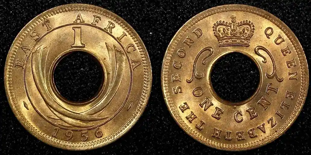 United Kingdom 1 Cent East Africa Elizabeth II Bronze 1956 H GEM BU Heaton‘s Mint KM 35 (091) Uncertified | Aktionspreis