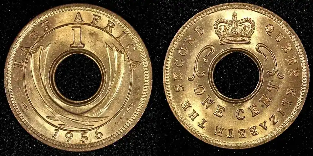 Günstig | United Kingdom 1 Cent East Africa Elizabeth II Bronze 1956 GEM BU KM 35 (734) Uncertified