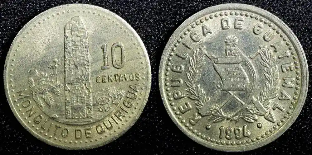 10 Centavos GUATEMALA Copper-Nickel 1994 UNC KM 277.5 (23 765) unz - Nur noch wenige
