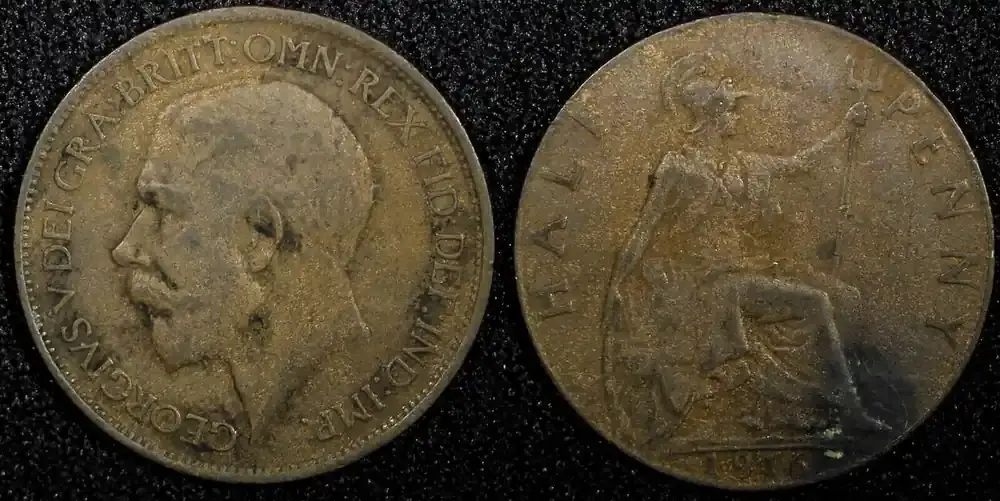 United Kingdom Bronze Great Britain George V 1926 1/2 Penny KM 824 (24 232) Uncertified - Neue Ware