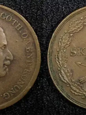 Zertifiziert | Skilling SWEDEN Oscar I Copper 1849 2/3 KM 663 (22 551) Uncertified