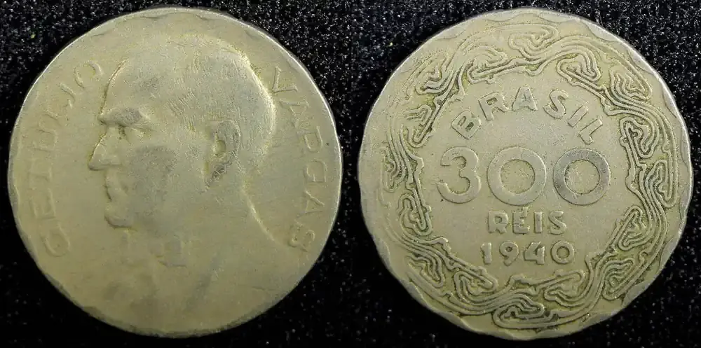 300 Reis BRAZIL Copper-Nickel 1940 Getúlio Dornelles Vargas KM 546 (22 998) Uncertified | Sehr gefragt