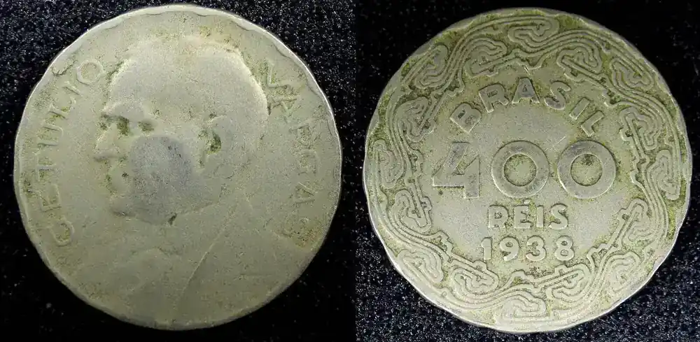 400 Reis BRAZIL Getúlio Dornelles Vargas Copper-Nickel 1938 KM 547 (23 053) Uncertified - Direkt bestellen