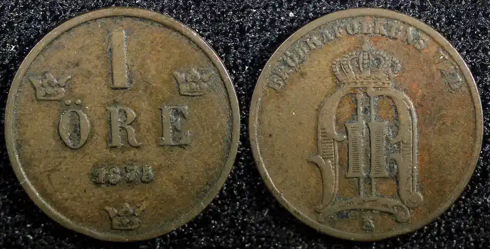 Bronze SWEDEN Oscar II 1875 1 Öre KM 734 (23 159) Uncertified - Extra sparen