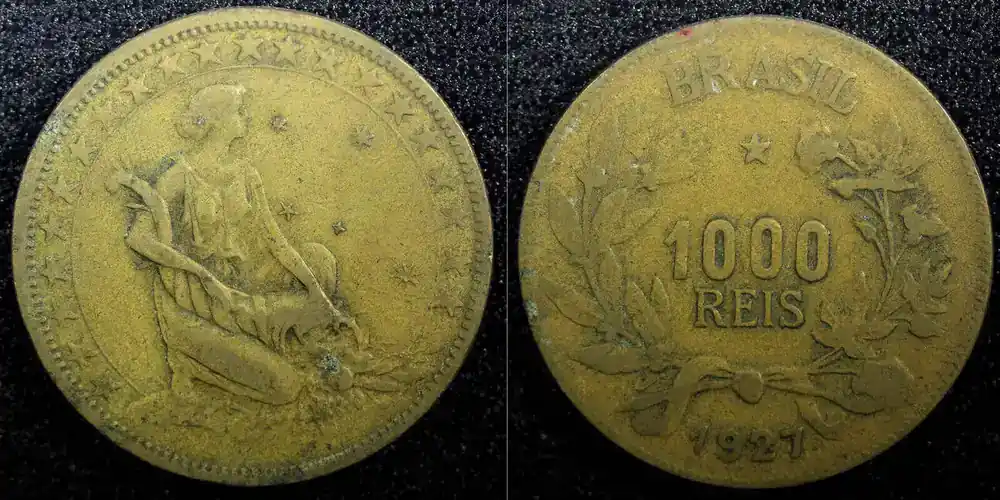 Sofort bestellen | 1000 Reis BRAZIL Aluminum-Bronze 1927 KM 525 (23 061) Uncertified