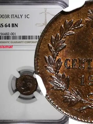 1 Centesimo Italy Vittorio Emanuele III 1903 R NGC MS64 BN KM 35 (001) - Versand noch heute