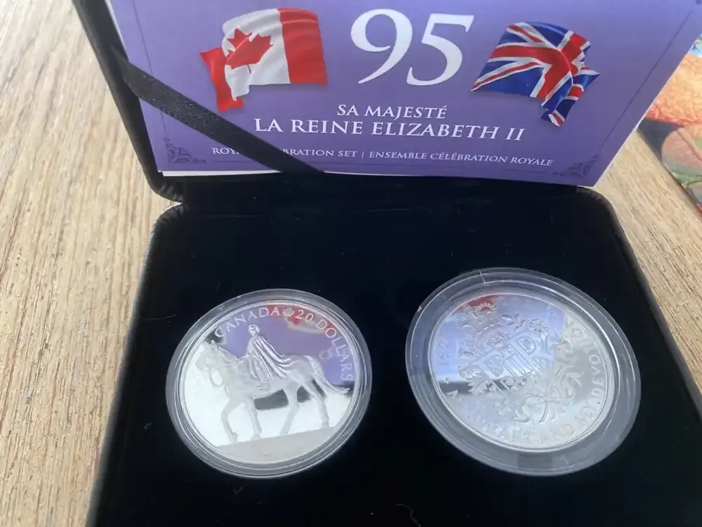 Kanada + Großbrittannien 20 Dollar und 2 Pfund 2-er SET 20 CAD + 2 Pfund Großbritt. 95. Geburtstag QUEEN ELISABETH II. 2022 PP | Sehr gefragt