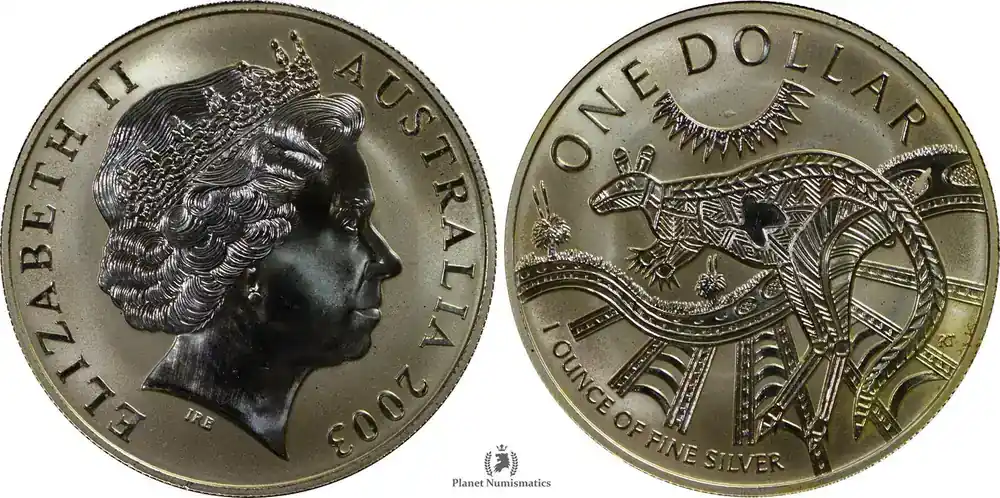 Kundenliebling - Australia SILVER-1-DOLLAR-TROY-OUNCE 2003 KM-798 unz