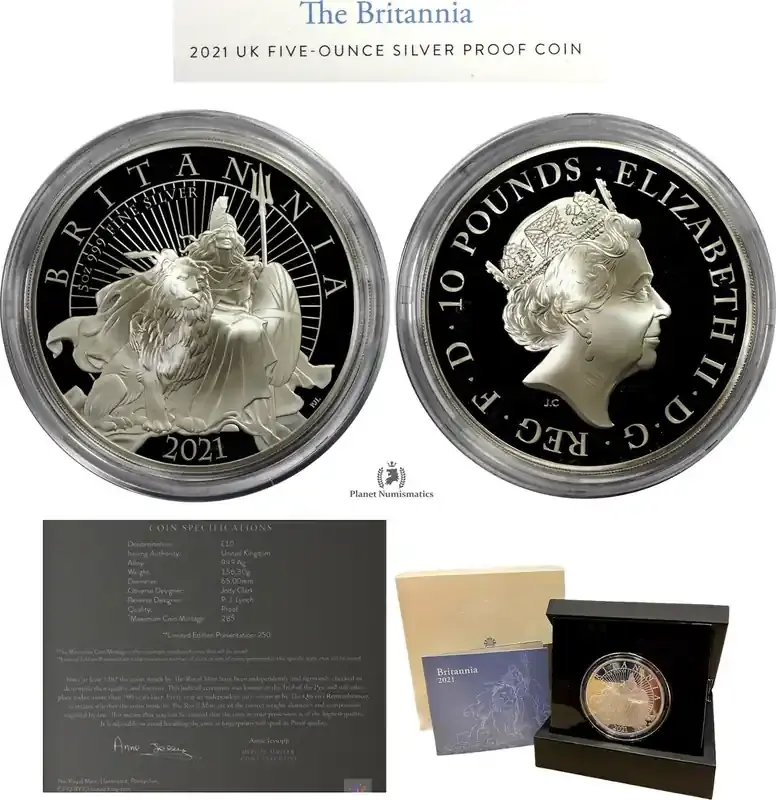 Great Britain SILVER-10-POUNDS 2021 19422 PROOF-FDC | Premium-Qualität