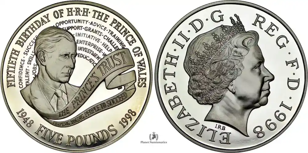 Great Britain SILVER-5-POUNDS 1998 KM-995a PROOF-FDC | Begrenzte Stückzahl