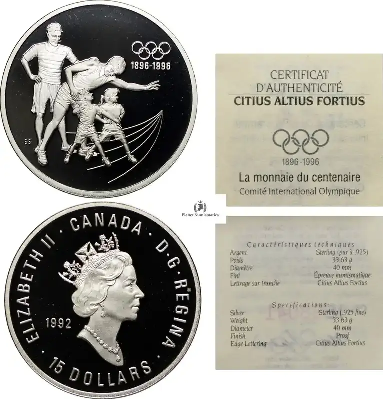Canada SILVER-15-DOLLARS 1992 25822-20 PP - Meistverkauft