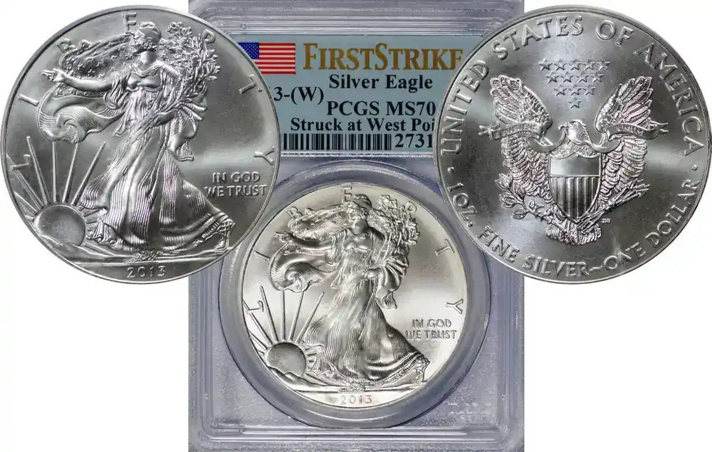 USA SILVER-EAGLE-DOLLAR 2013-W 13125-3 PCGS-MS70 | Zeitlich begrenzt