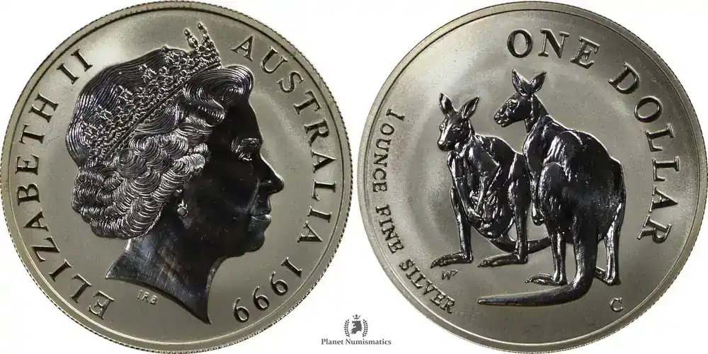 Australia SILVER-1-DOLLAR-TROY-OUNCE 1999 KM-398 unz - Topseller