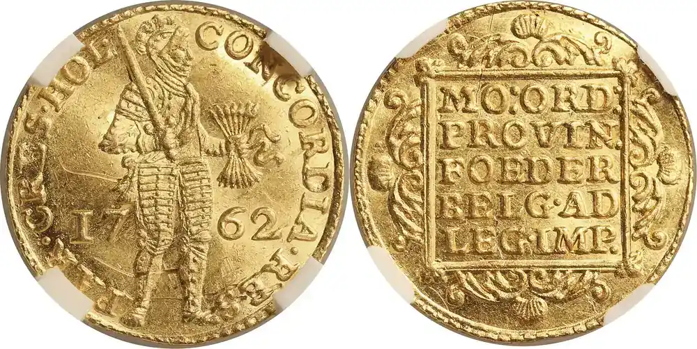Qualitätsprodukt - Netherlands, Holland Ducat (Gouden Dukaat) 1762 CCG MS 64