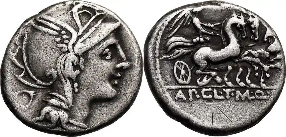 Sparangebot | Appius Claudius Pulcher, T. Manlius Mancius, Q. Ur AR Denarius 111-110 BC ss