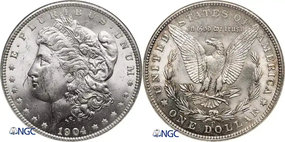 Sofort bestellen - USA Morgan Dollar 1904 O New Orleans NGC MS 63